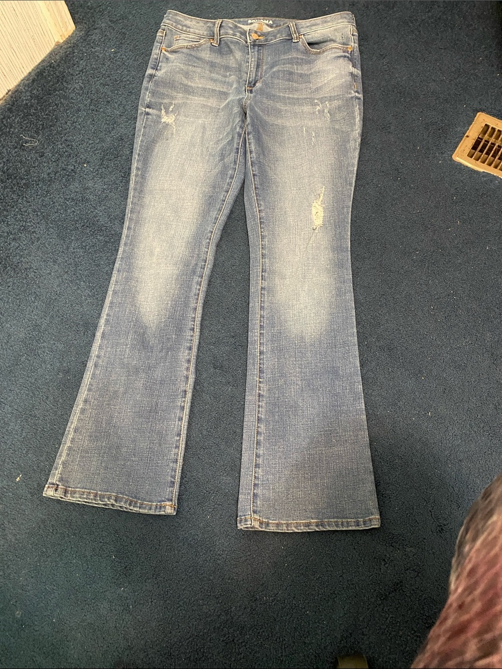 Sonoma Blue Distressed Boot-Cut Jeans  Size 12 regular